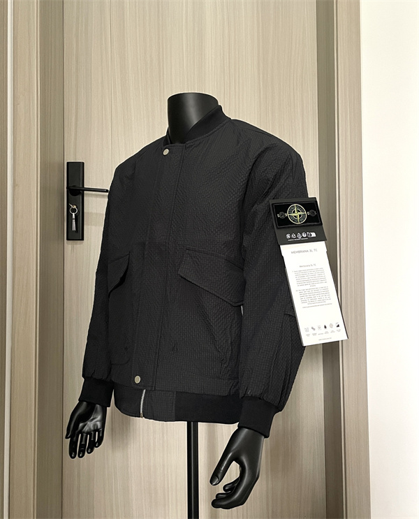 ストーンアイランド  STONE ISLAND スーパーコピー  ジャケット ホワイト 織り模様 クリーン デザイン フロントポケット カジュアル