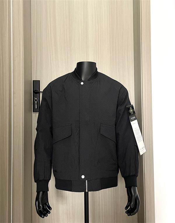 ストーンアイランド  STONE ISLAND スーパーコピー  ジャケット ホワイト 織り模様 クリーン デザイン フロントポケット カジュアル