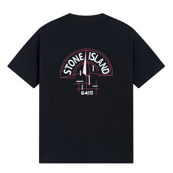 ストーンアイランド スーパーコピー Tシャツ 白 アーチ型ロゴ 数字 デザイン 幾何学 コーデ STONE ISLAND