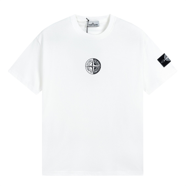 ストーンアイランド 偽物 Tシャツ ネイビーカラー ロゴ シンプル デザイン STONE ISLAND