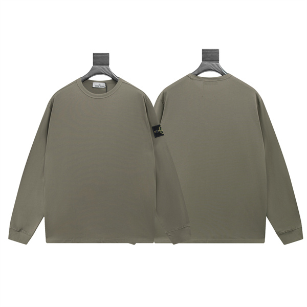 ストーンアイランド スーパーコピー トレーナー メンズ ホワイト 左袖パッチ カジュアル STONE ISLAND