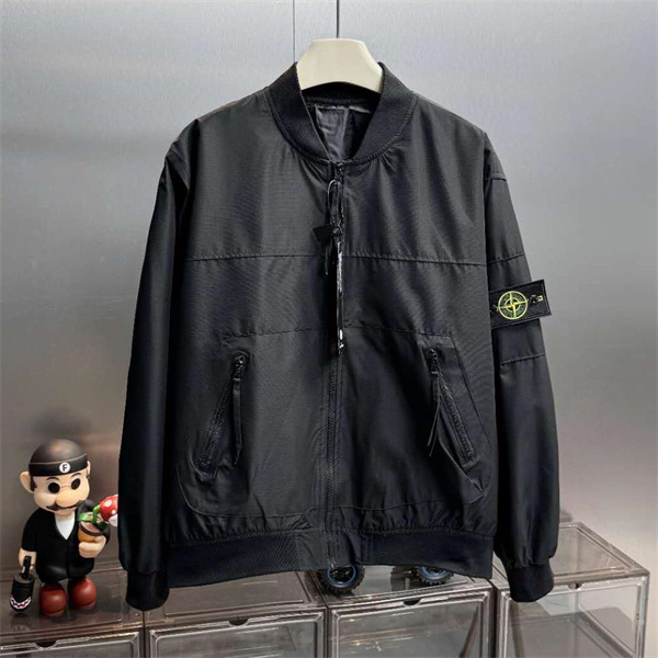 ストーンアイランド コピー ジャケット メンズ カーキ ジップアップ ポケット アイコニック STONE ISLAND