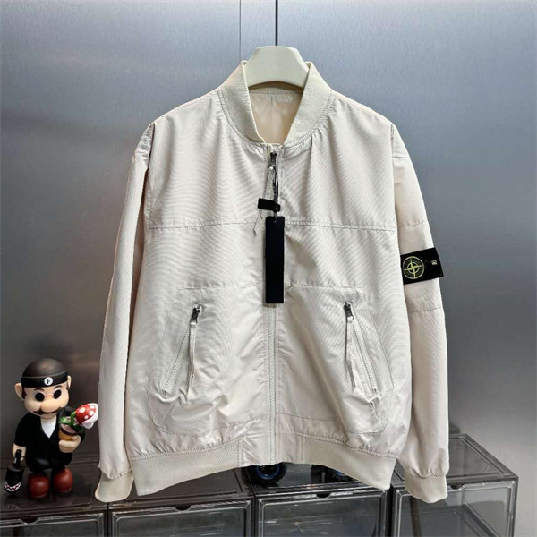 ストーンアイランド コピー ジャケット メンズ カーキ ジップアップ ポケット アイコニック STONE ISLAND
