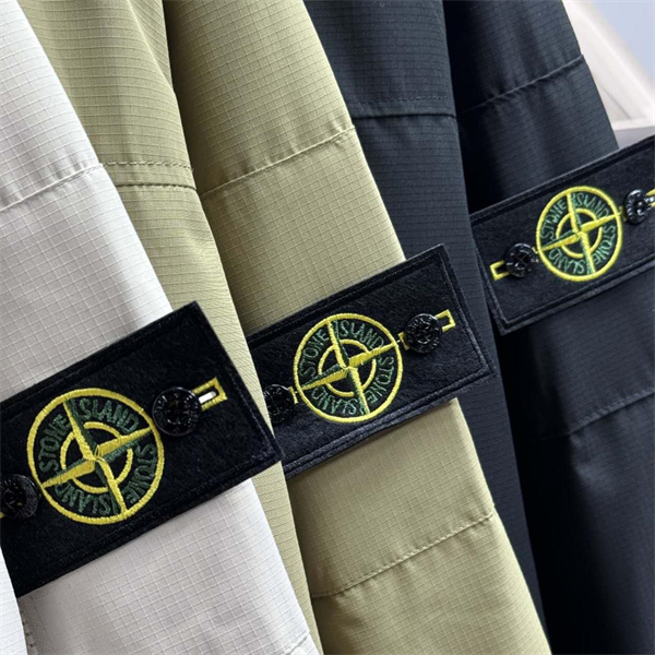 ストーンアイランド コピー ジャケット メンズ カーキ ジップアップ ポケット アイコニック STONE ISLAND
