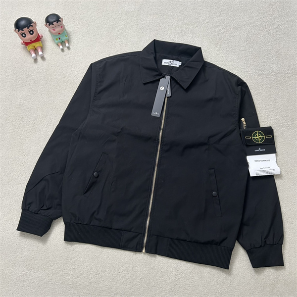 STONE ISLAND コピー ジャケット メンズ ネイビー ゴールドジップ アイコニックパッチ カジュアル ストーンアイランド
