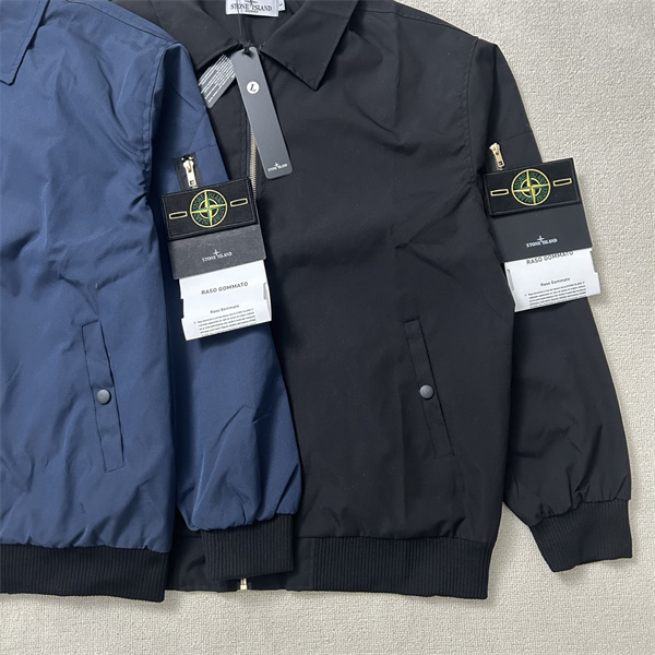 STONE ISLAND コピー ジャケット メンズ ネイビー ゴールドジップ アイコニックパッチ カジュアル ストーンアイランド