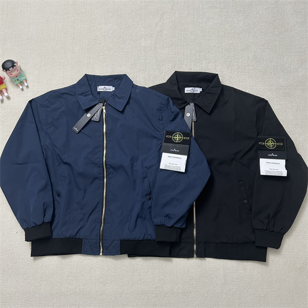 STONE ISLAND コピー ジャケット メンズ ネイビー ゴールドジップ アイコニックパッチ カジュアル ストーンアイランド