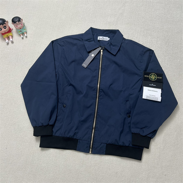 STONE ISLAND コピー ジャケット メンズ ネイビー ゴールドジップ アイコニックパッチ カジュアル ストーンアイランド