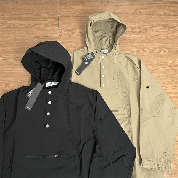 ストーンアイランド スーパーコピー ジャケット メンズ ブラック ベージュ フード付き STONE ISLAND