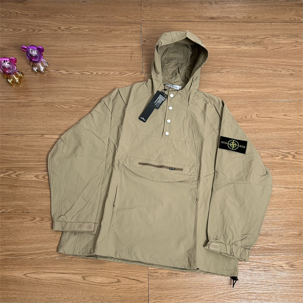 ストーンアイランド スーパーコピー ジャケット メンズ ブラック ベージュ フード付き STONE ISLAND