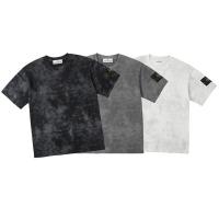 ストーンアイランド コピー Tシャツ グラデーション ロゴ刺繍 軽やかな着心地 カジュアル メンズ STONE ISLAND