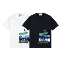 ストーンアイランド 偽物 Tシャツ グラフィック カラフル ペイント風デザイン ブランドロゴ モダン アート感 STONE ISLAND