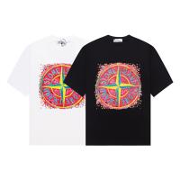 STONE ISLAND コピー Tシャツ グラフィック 花火デザイン カラフル ロゴ メンズ ストーンアイランド