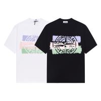 ストーンアイランド 偽物 Tシャツ パステルストライプ ロゴ カジュアル メンズ STONE ISLAND