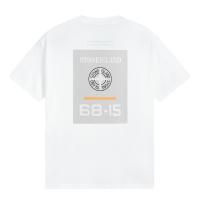 ストーンアイランド 偽物 Tシャツ 白 ボディ 大きなロゴ 胸元デザイン ストリートファッション STONE ISLAND