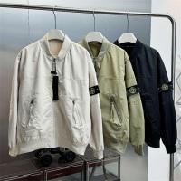 ストーンアイランド コピー ジャケット メンズ カーキ ジップアップ ポケット アイコニック STONE ISLAND