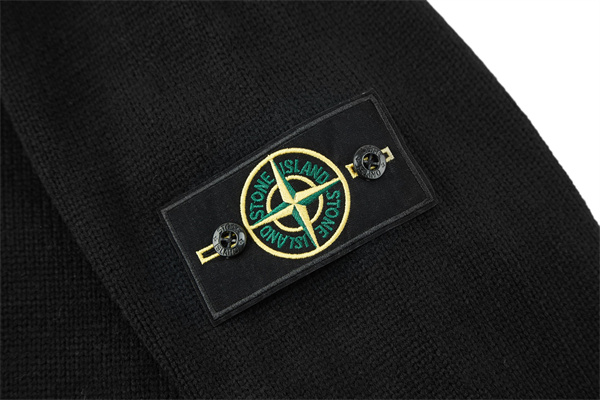 洗練印象 きれい編み クルーネック ニット ブラック STONE ISLAND ストーンアイランド コピー