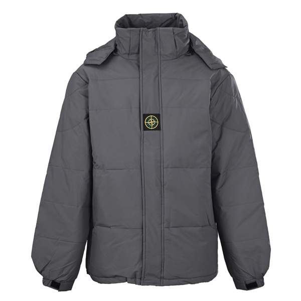 STONE ISLAND ストーンアイランド コピー 存在感抜群 高密度 中綿 フード ジャケット ブラック