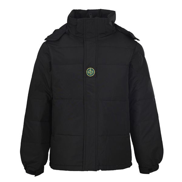 STONE ISLAND ストーンアイランド コピー 存在感抜群 高密度 中綿 フード ジャケット ブラック