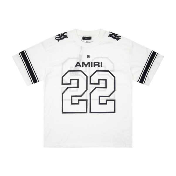 スポーツ 半袖Tシャツ アミリ コピー メンズ ユニフォーム風 カジュアル ゆったりフィット AMIRI