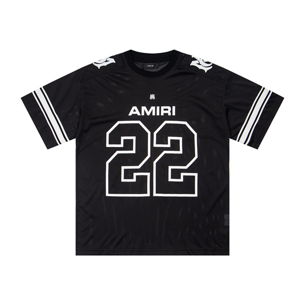 スポーツ 半袖Tシャツ アミリ コピー メンズ ユニフォーム風 カジュアル ゆったりフィット AMIRI