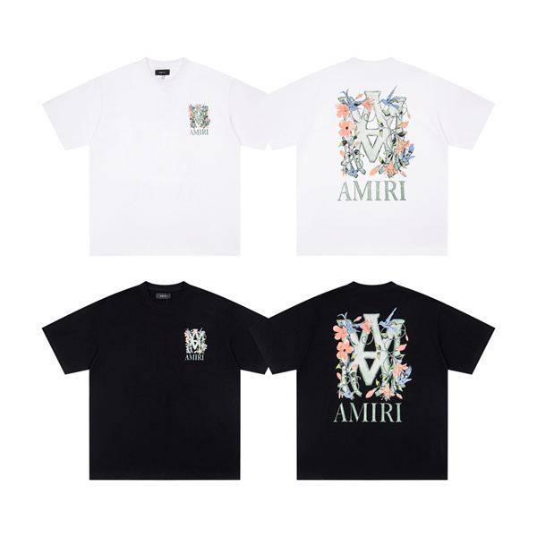花柄グラフィック 春夏おすすめ バックプリント 上質カジュアル デイリー使い AMIRI アミリ コピー Tシャツ 半袖