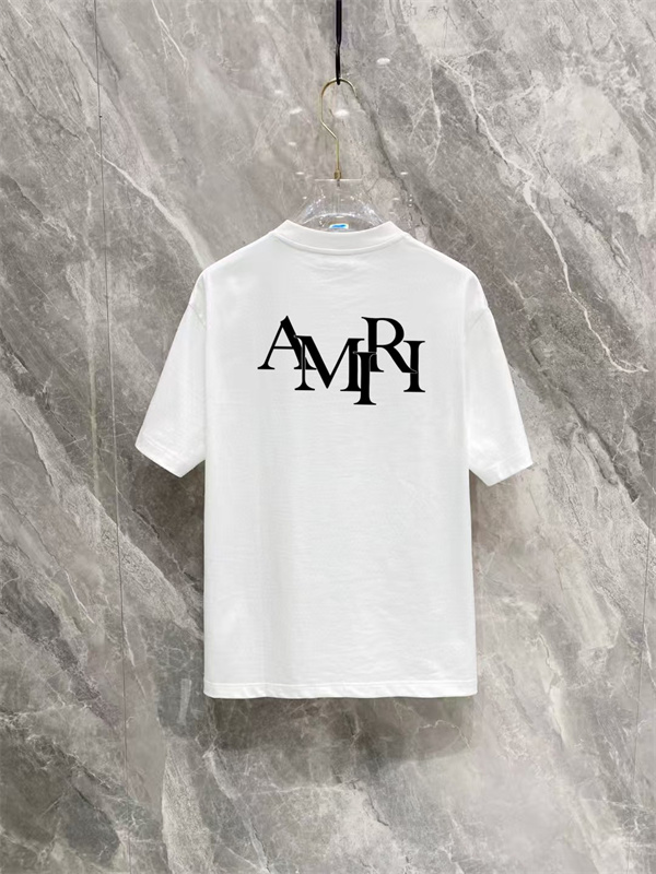 AMIRI アミリ 2026新作 オーバーサイズ 半袖Tシャツ ビッグロゴ バックプリント 重磅コットン 着映え 人気上昇中 男女兼用