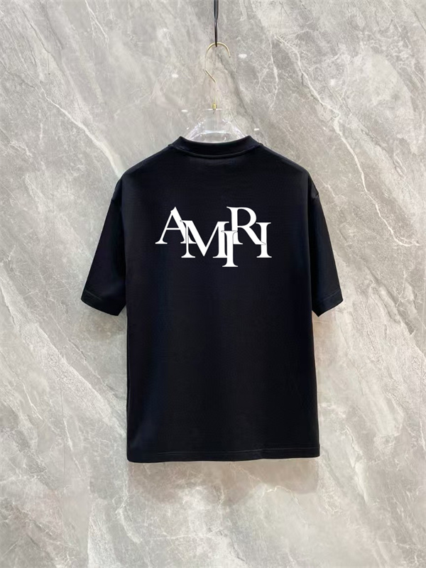 AMIRI アミリ 2026新作 オーバーサイズ 半袖Tシャツ ビッグロゴ バックプリント 重磅コットン 着映え 人気上昇中 男女兼用
