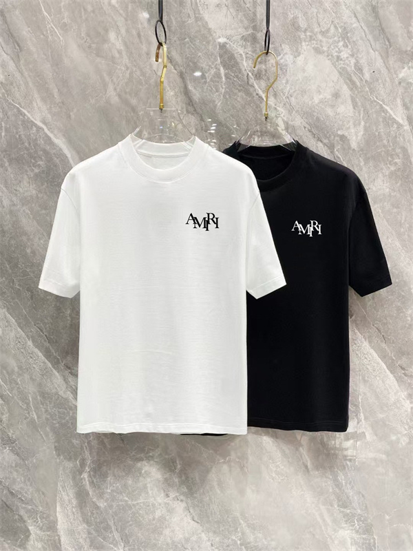AMIRI アミリ 2026新作 オーバーサイズ 半袖Tシャツ ビッグロゴ バックプリント 重磅コットン 着映え 人気上昇中 男女兼用