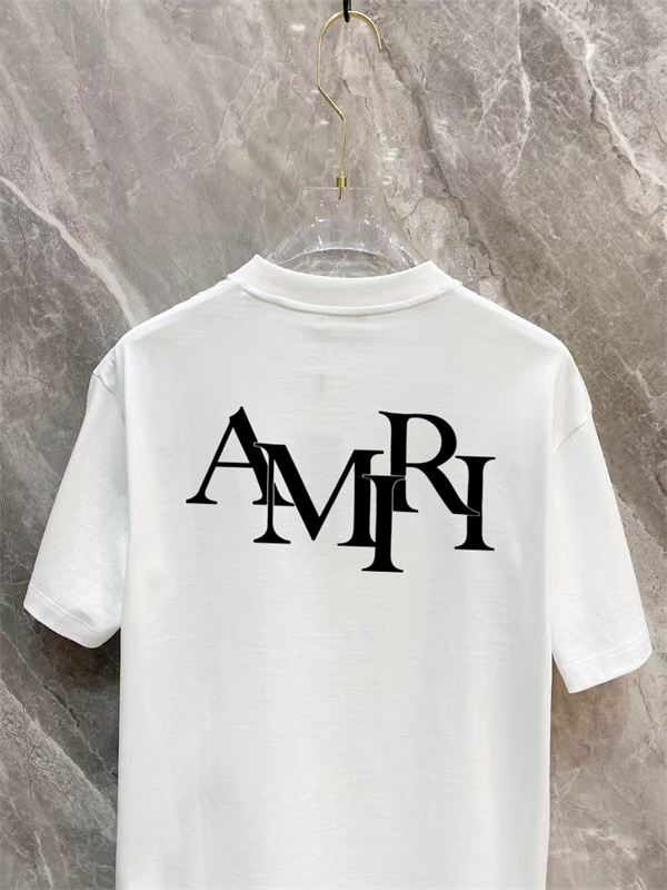 AMIRI アミリ 2026新作 オーバーサイズ 半袖Tシャツ ビッグロゴ バックプリント 重磅コットン 着映え 人気上昇中 男女兼用