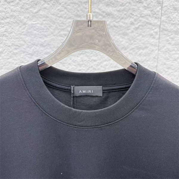 2026新作トレンドロゴ刺繍 半袖 クルーネック AMIRI アミリ コピー Tシャツ人気