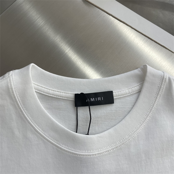 AMIRI アミリ 2026新作 立体ロゴ 半袖Tシャツ 重磅コットン ゆったりシルエット 着映え 旬顔 カジュアル トップス 男女兼用
