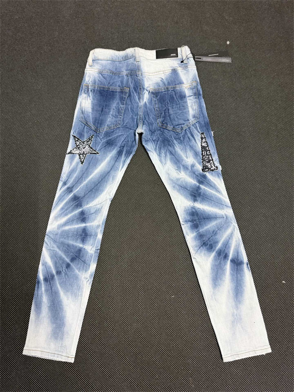 デニムパンツ アミリ スーパーコピー AMIRI ダメージ加工 プリント 個性派 ストリート系 ジーンズ