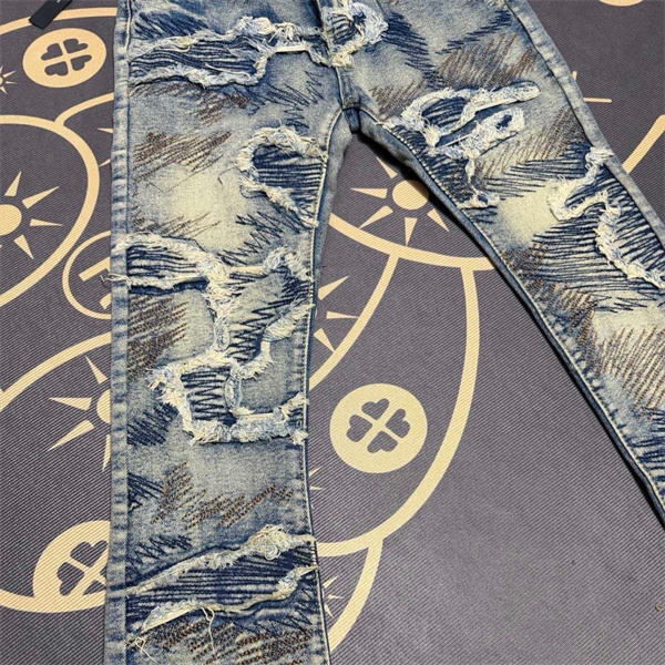 アートダメージ ヴィンテージウォッシュ AMIRI アミリ コピー デニム 2026人気 立体 シャープシルエット ハイセンス