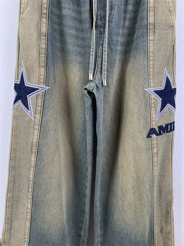 リングウエスト グラデーションウォッシュ AMIRI アミリ コピー ワイドデニムパンツ リラックス仕様 話題性抜群