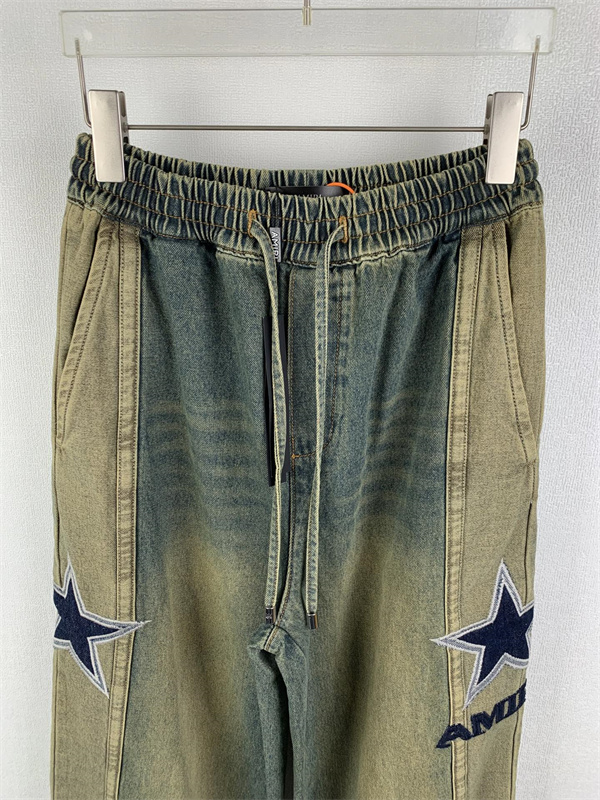 リングウエスト グラデーションウォッシュ AMIRI アミリ コピー ワイドデニムパンツ リラックス仕様 話題性抜群