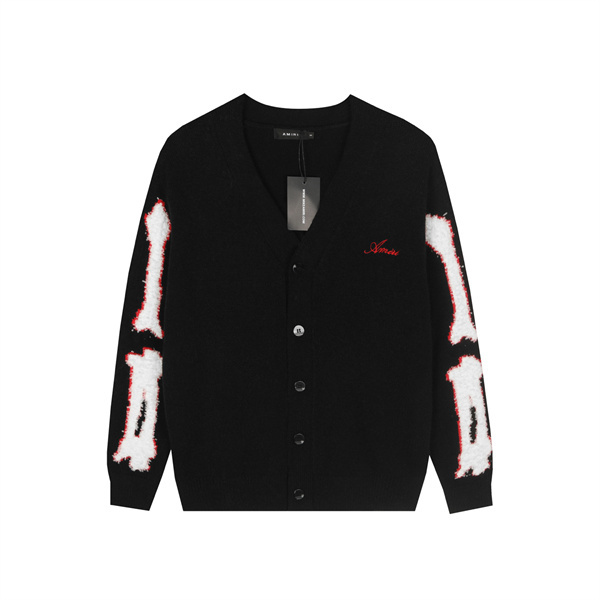 袖レタリング 配色アクセント 柔らかな風合い AMIRI アミリ コピー ボタンカーディガン ストリートモード 着映え本命