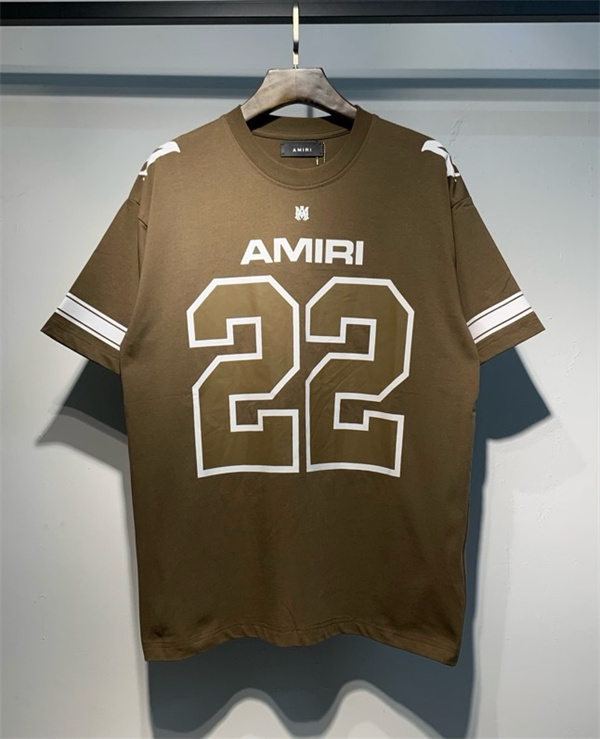 ショルダーグラフィック AMIRI アミリ コピー 半袖Tシャツ 配色ライン オーバーシルエット メンズ 話題加速
