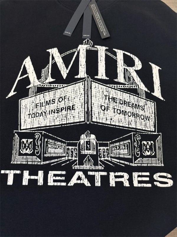  ヴィンテージ調プリント クルーネック AMIRI アミリ コピー 半袖Tシャツ ゆったりシルエット 注目度急伸