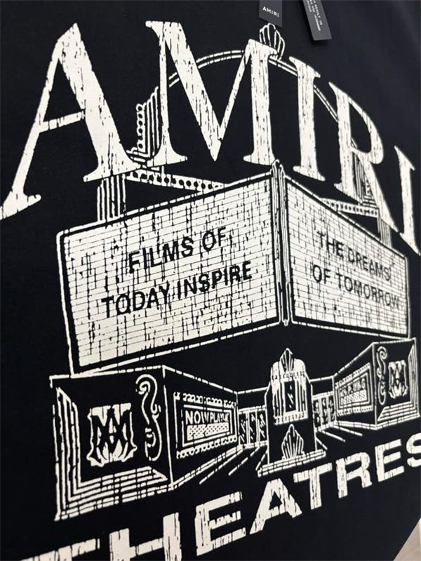  ヴィンテージ調プリント クルーネック AMIRI アミリ コピー 半袖Tシャツ ゆったりシルエット 注目度急伸