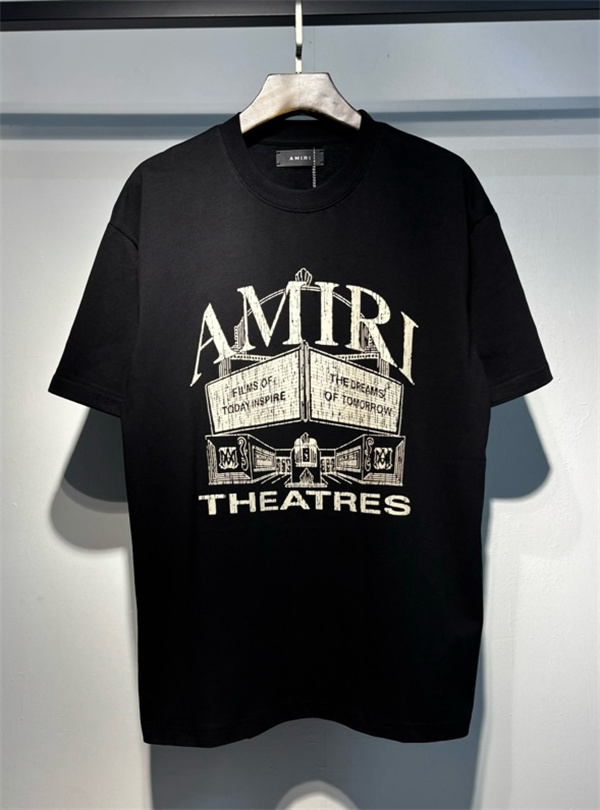  ヴィンテージ調プリント クルーネック AMIRI アミリ コピー 半袖Tシャツ ゆったりシルエット 注目度急伸