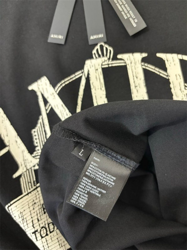  ヴィンテージ調プリント クルーネック AMIRI アミリ コピー 半袖Tシャツ ゆったりシルエット 注目度急伸