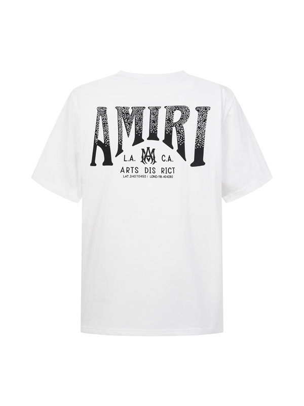 ドット装飾風プリント AMIRI アミリ コピー 半袖Tシャツ ゆったりシルエット 話題性アップ