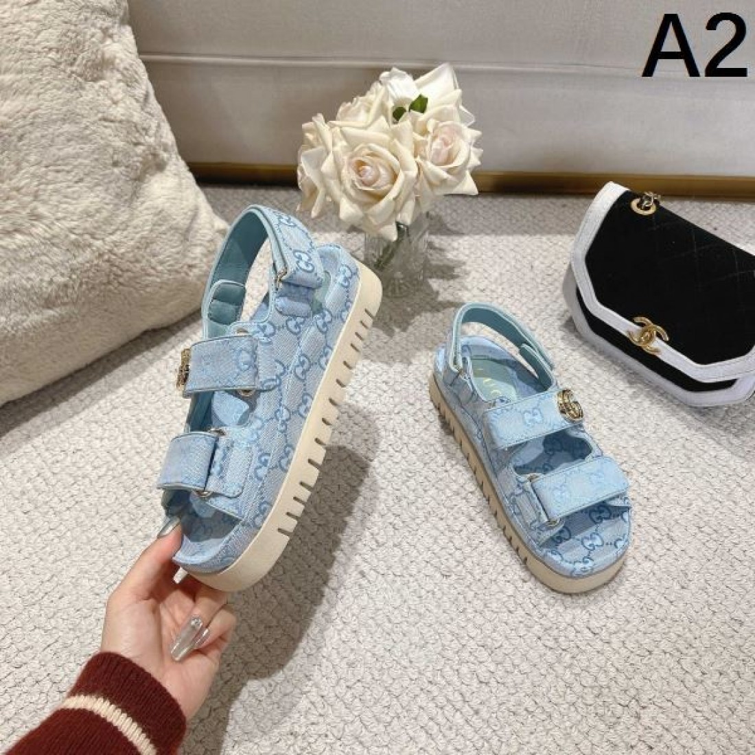 グッチ コピー サンダル GUCCI 夏らしく軽やかな印象 大人っぽい