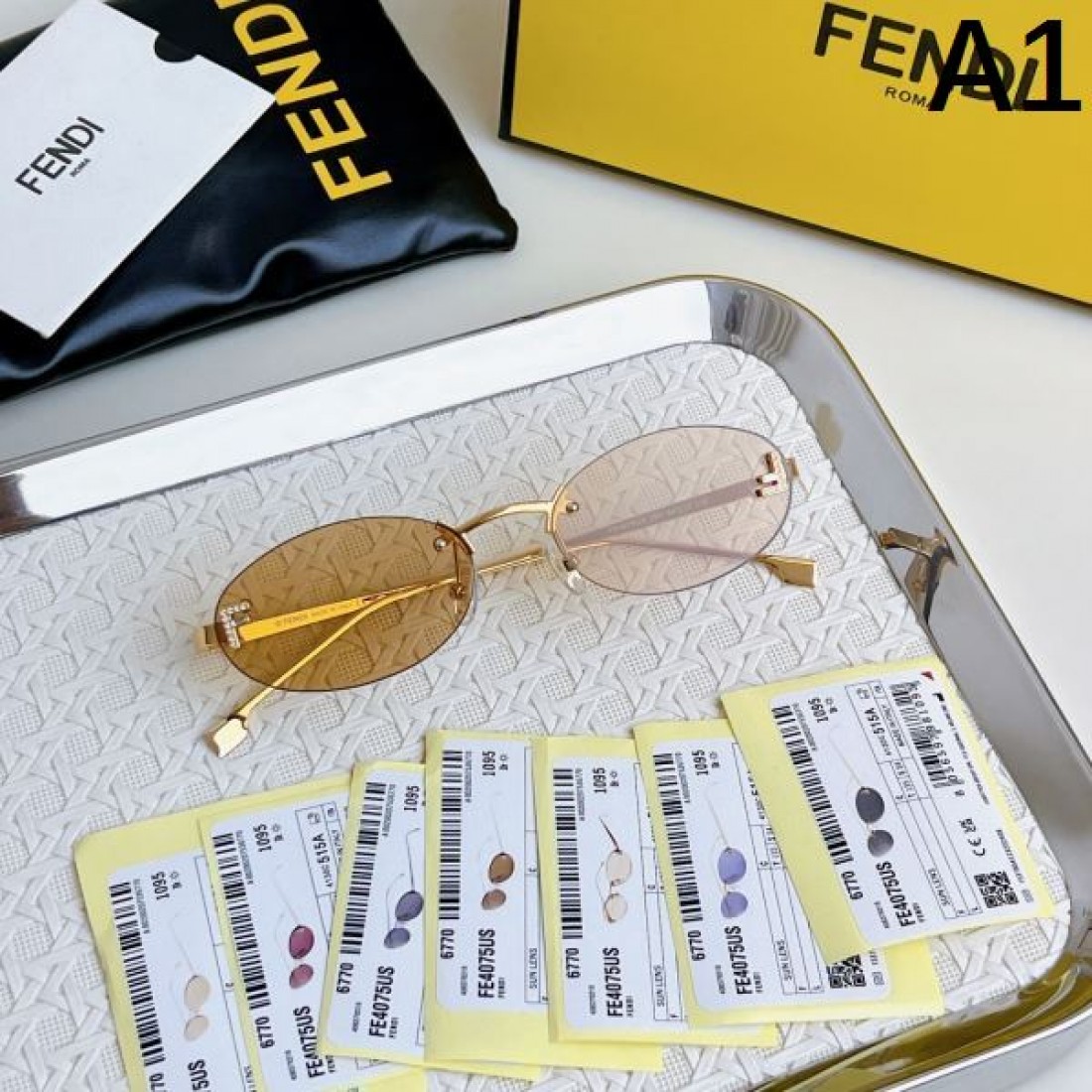 優美でシャープな FENDI フェンデイ 偽物 サングラス 横顔を演出