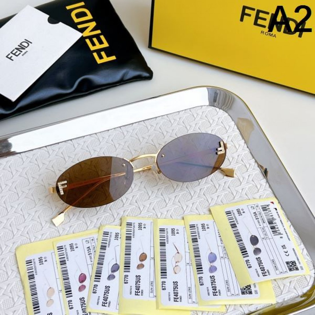 優美でシャープな FENDI フェンデイ 偽物 サングラス 横顔を演出
