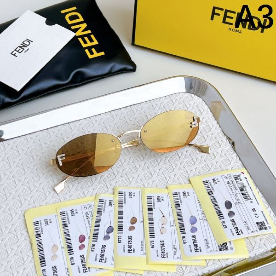 優美でシャープな FENDI フェンデイ 偽物 サングラス 横顔を演出