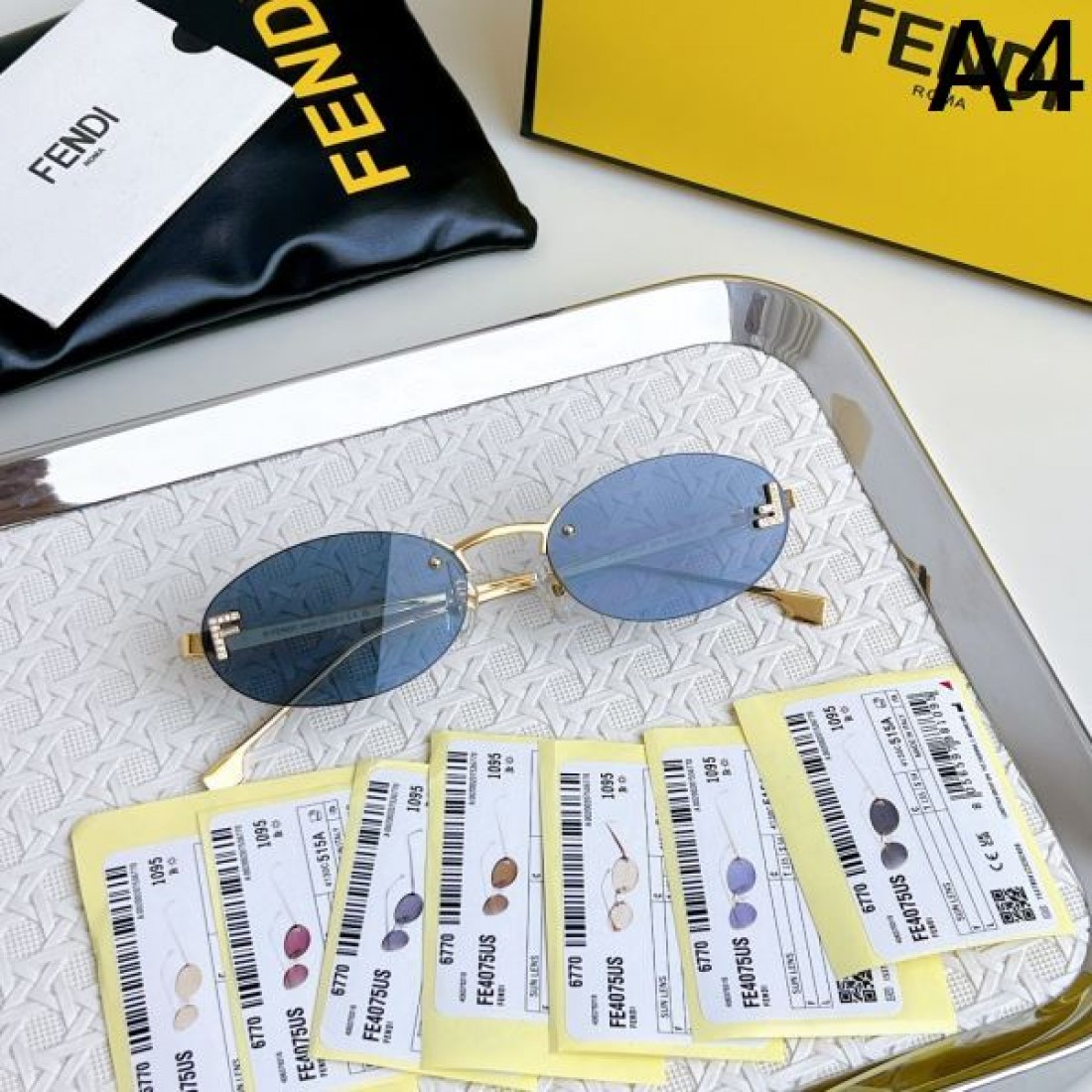 優美でシャープな FENDI フェンデイ 偽物 サングラス 横顔を演出