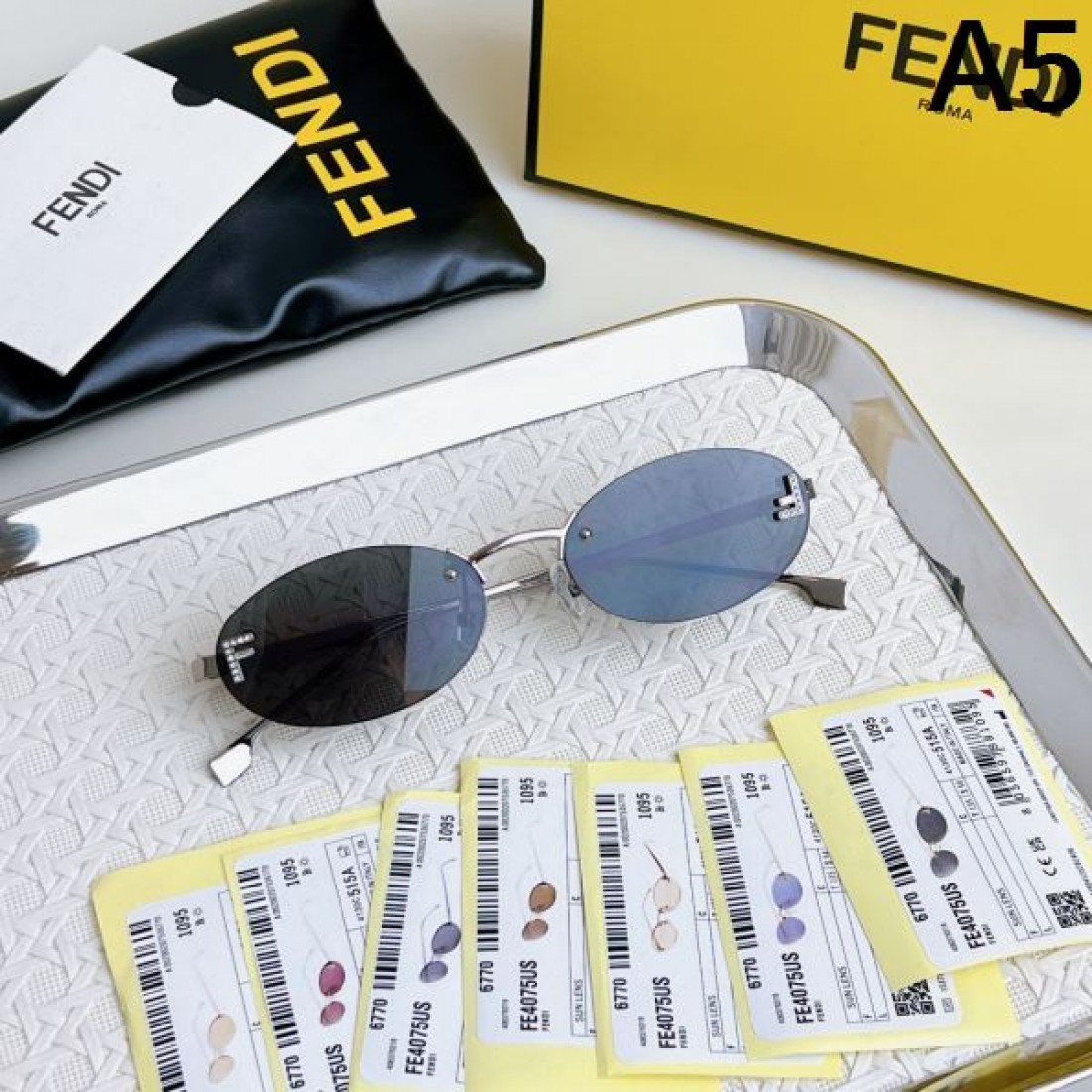 優美でシャープな FENDI フェンデイ 偽物 サングラス 横顔を演出