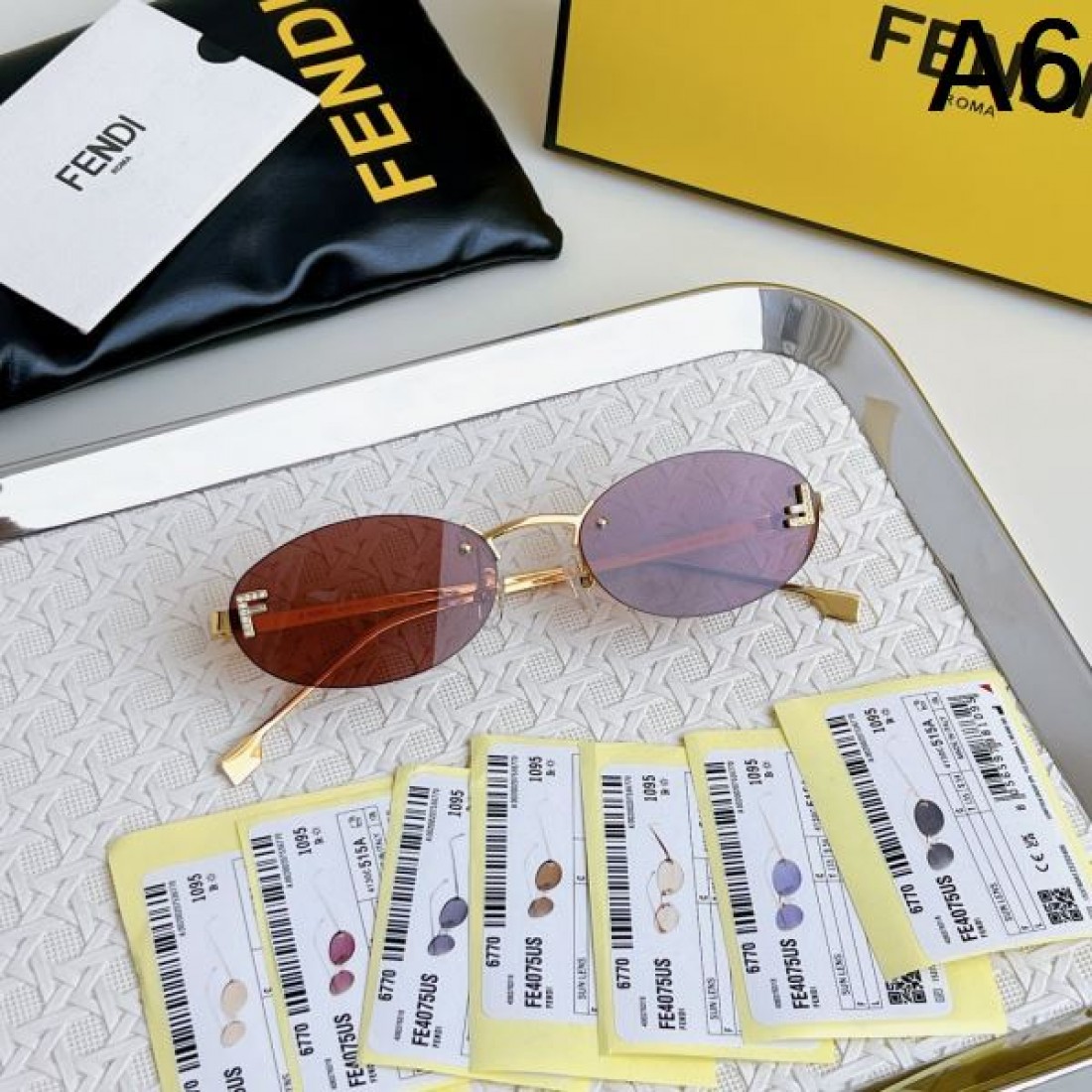 優美でシャープな FENDI フェンデイ 偽物 サングラス 横顔を演出